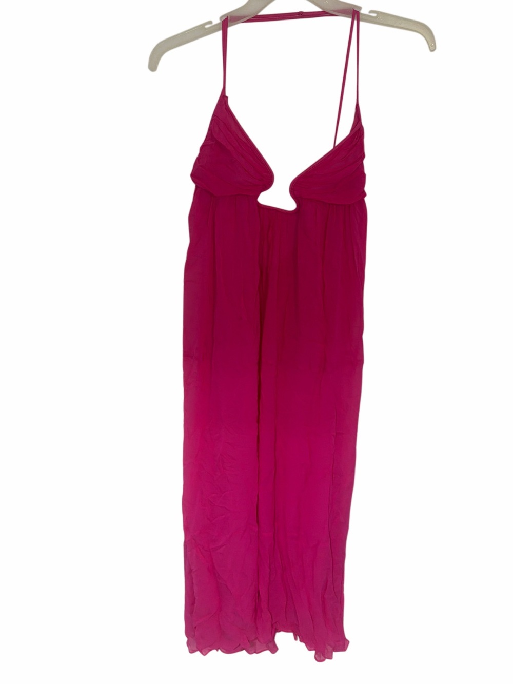 Zara Fuchsia/Pink Spaghetti Strap Maxi Dress